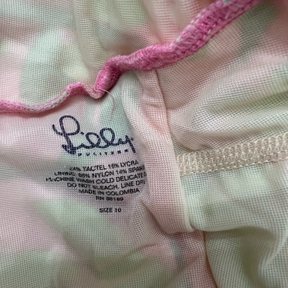 Lilly Pulitzer belted halter pink one piece swimsuit size 10 - Picture 7 of 7